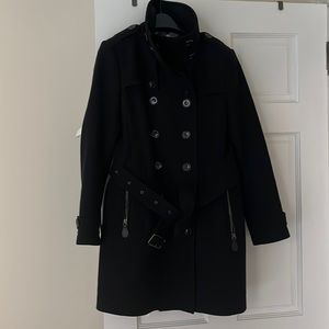 Burberry Black Wool Cashmere Coat
